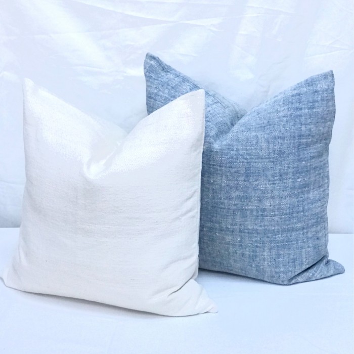 HANDSPUN COTTON PILLOW COVERS - WHITE