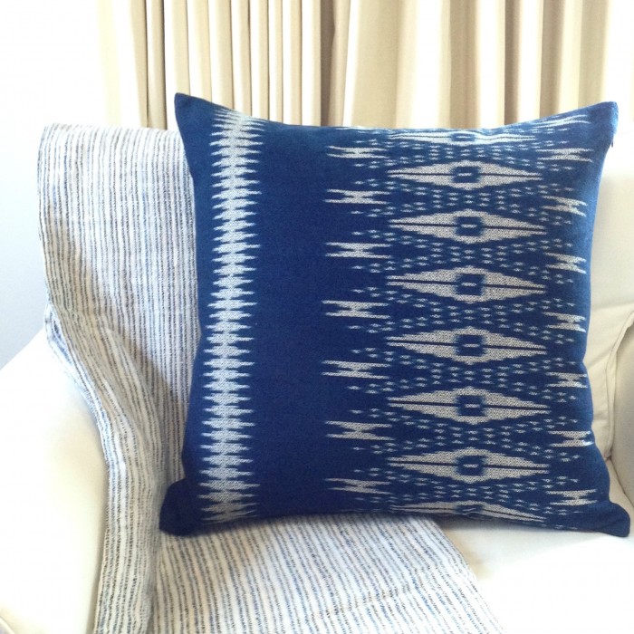 IKAT INDIGO PILLOW COVERS 