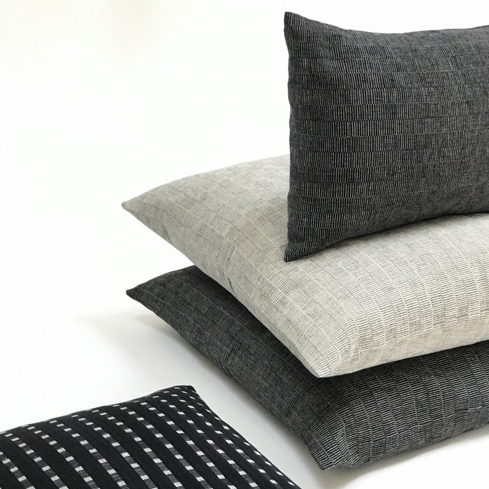 MODERN TEXTURED PILLOW COVER CHARCOAL - Multiple Sizes