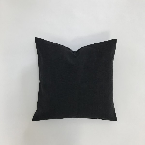 MODERN PLAINWEAVE PILLOW COVER - BLACK