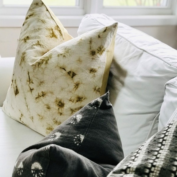 SHIBORI GOLDEN LEAVES PILLOW COVER - Multiple Sizes