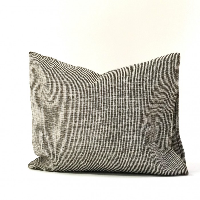 RUSTIC MODERN TEXTURED PILLOW COVER FOG