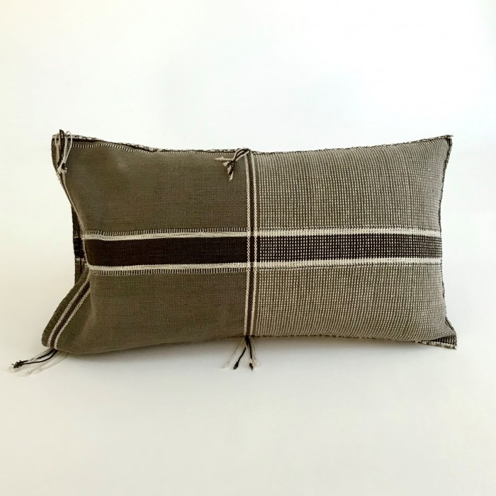 MODERN STRIPE PILLOW COVER LUMBAR - GRAY