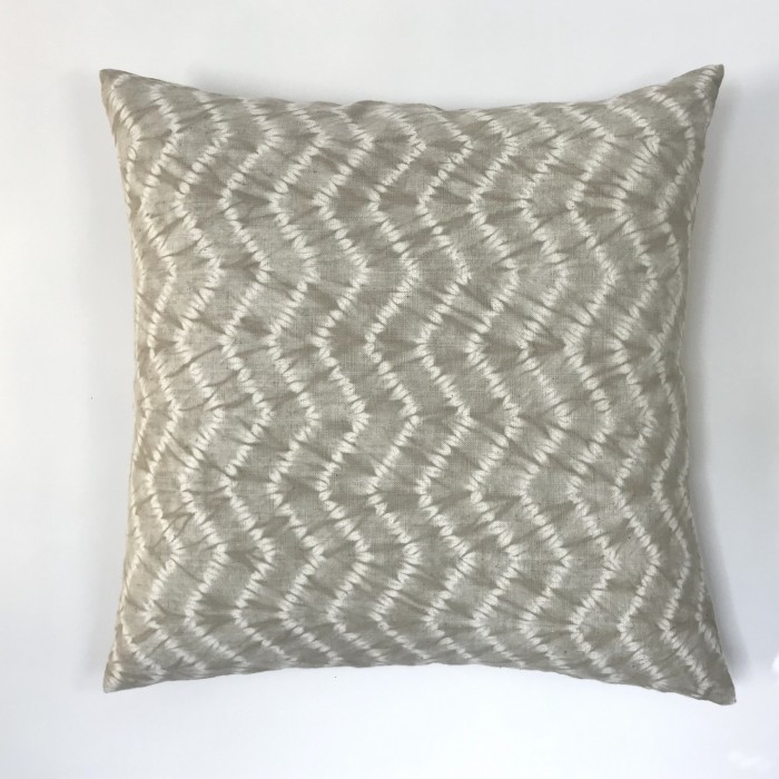 SHIBORI CHEVRON STRIPE PILLOW COVER GRAY - Multiple Sizes