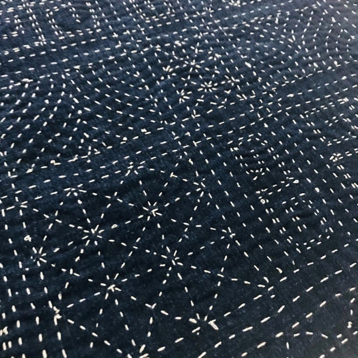 SASHIKO GEO PILLOW COVER - INDIGO 