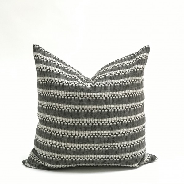 SHIBORI STRIPE PILLOW COVER GRAY