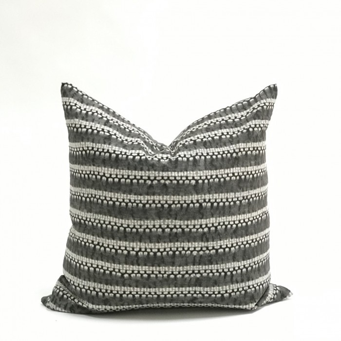 SHIBORI STRIPE PILLOW COVER GRAY