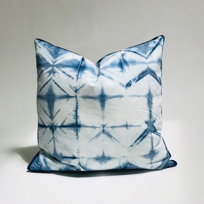 SHIBORI GEOMETRIC INDIGO PILLOWS