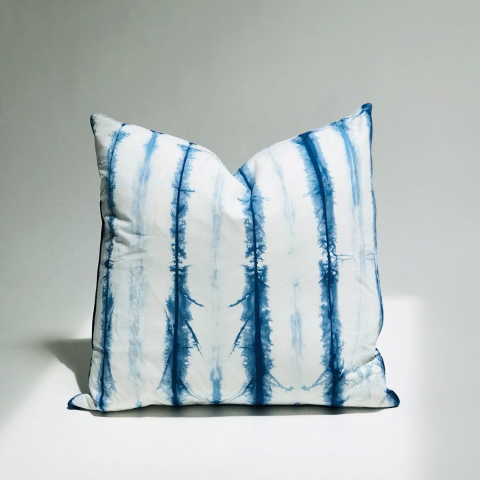 SHIBORI GEOMETRIC INDIGO PILLOWS