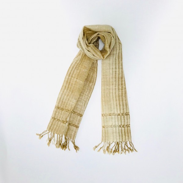 PASTEL-STRIPE SCARVES - GOLD