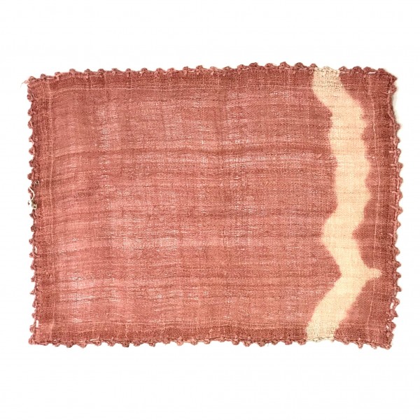 CROCHET EDGE HEMP PLACEMAT CREEK ROSE PINK