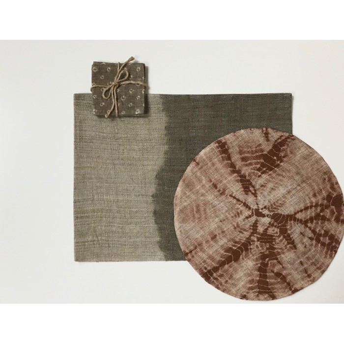 HEMP DIP-DYED PLACEMAT - ESPRESSO