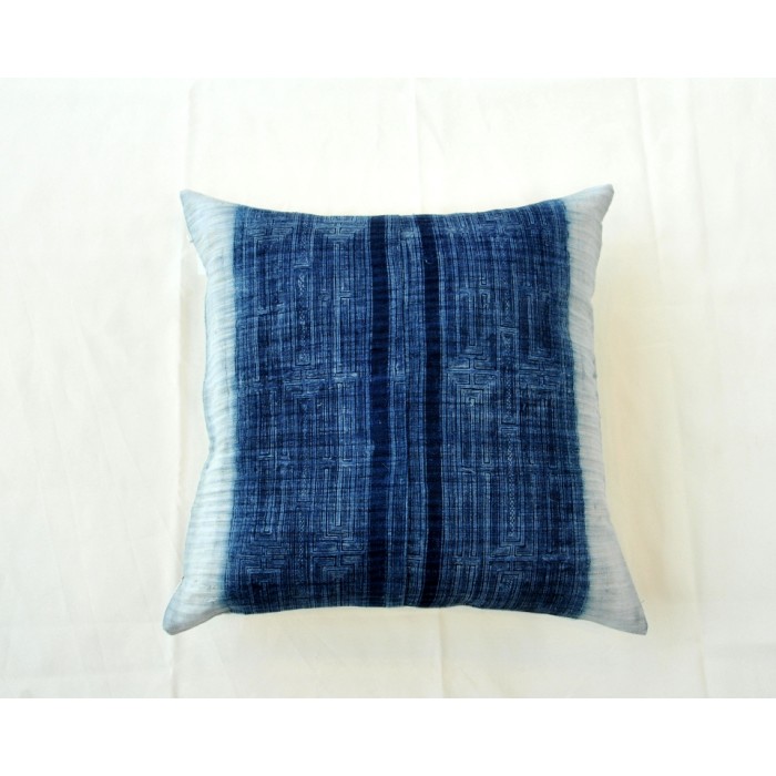 Indigo NK Batik Linen Pillow Cover
