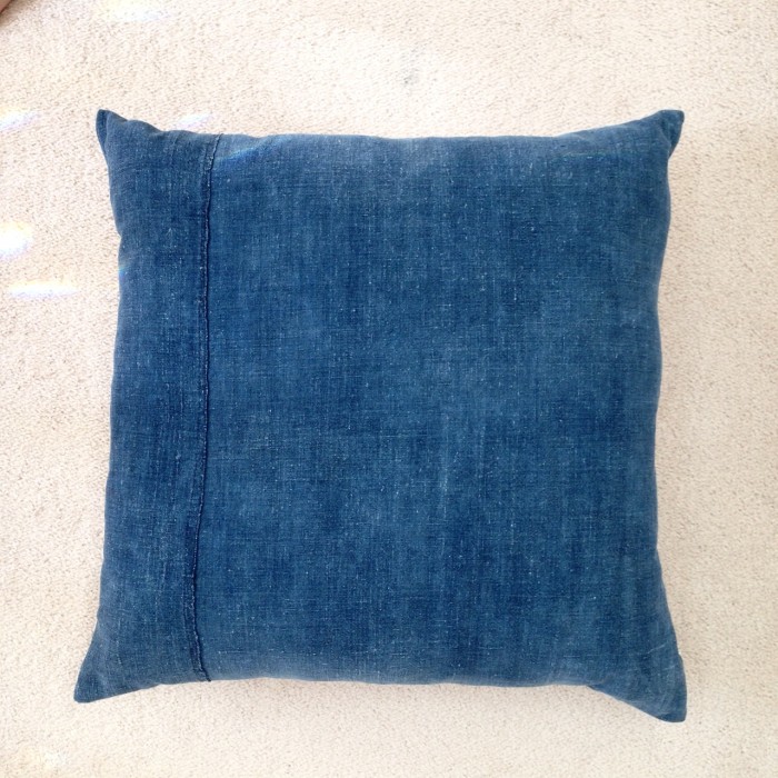 Solid Blue Textured Pillow Cover 22X22